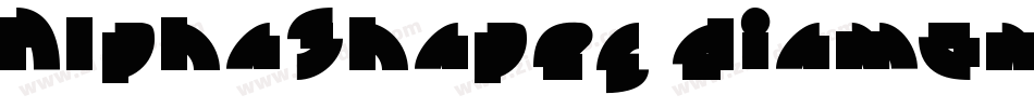 AlphaShapes diamonds字体转换